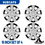 15" 4 Pack Silver & Black Lacquer Wheel Covers Snap On Hub Caps For Nissan Versa New. Price: $47.99.