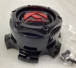1004-27GBQ Fuel Wheel Rim Center Hub Cap Gloss Black / Red New. Price: $37.00.