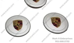 Porsche Oem Fuchs Wheel Center Caps Silver With Multi-colored Crest Set Of 2 New. Price: $265.00.