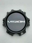 Vision 8 Lug Wheel Rim Matte Black Snap In Hub Cover Center Cap C-723-2 C354SB New. Price: $45.00.