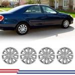 4PCS Silver Steel Wheel Covers 15" Hubcaps For 2002-2006 Toyota Camry Snap-on New. Price: $46.99.