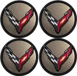 2020-2026 Corvette C8 Tech Bronze Cross Flag Logo Center Cap Pkg Qty 4 Oem Gm New. Price: $184.98.