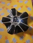 Diablo Center # BC-710 Black And Chrome Wheels (1 Cap) Used. Price: $75.00.