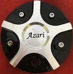 One Used Azari Black Machined Center Cap Part # 619-2280-AL LG0910-38 10094. Price: $24.99.