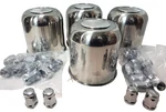 Howiozil 4PCS 4.25IN Wheel Center Caps Push Through With 24 Lug Nuts, Chrome New. Price: $34.73.