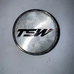 Tsw Wheels Custom Center Cap Polished Chrome Black Logo # C-C31 Used. Price: $20.00.