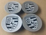 Porsche Macan Oem Factory Wheel Center Cap Silver & Black Set Of 4 Genuine 65MM Used. Price: $99.00.