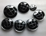 Bmw All Black Emblem Wheel Center Cap 7PCS Set 82/74MM 68MM 45MM Hood M3 330I Used. Price: $18.77.