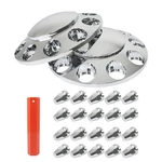Chrome Pair Front Wheel Covers Hub Axle Semi Plastic Abs 33MM Nut New. Price: $41.56.