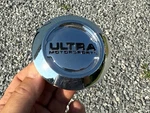 Ultra Motorsports Custom Wheel Center Cap Chrome Finish 89-9755X Top Piece Used. Price: $11.95.