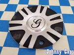 Gazario Wheels # 7222295F-2. Black & Silver Metal Center Cap 57 (qty. 1) Used. Price: $39.74.
