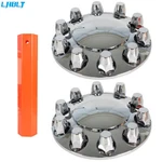 Lablt Chrome Front Hub Set Semi Truck Wheel 33MM Nut New. Price: $43.68.