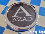 Azad Wheels # C435-1 Damaged Chrome "floater" Center Cap 79 (qty. 1) Used. Price: $74.75.