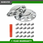 33MM Semi Truck Wheel Front Nut Covers Set Of 2 Chrome Axle Hub Kit New. Price: $42.52.