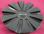 Cratus Wheels Gloss Black Custom Center Cap # C-401-2 Used. Price: $39.95.