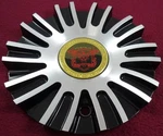 Mystikol Wheels Silver / Gloss Black Custom Center Cap # C-014B (1) Used. Price: $59.95.