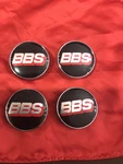 Set 4OF Bbs Wheel Centre Alloy Hub Center Caps 60MM Black Red New Pieces. Price: $45.00.