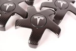 TESLA3CAP Genuine Model Carbon Fiber Wheel Kit (4PCS.) - New. Price: $50.00.