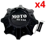 Set Of Moto Metal Gloss Black MO986/988 Wheel Center Cap Pn: T142L215-H48-S1 New. Price: $110.00.
