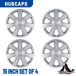 15" 4 Pack Silver Wheel Covers Snap On Full Hub Caps For Nissan Versa R15 Tire New. Price: $39.99.