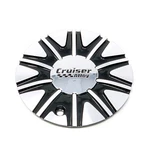 CAP-911MBR / Cruiser Alloy Slice Machined Black Rwd Bolt On Center New. Price: $46.25.