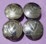 (4) Gun Metal Gray Chrome Vogue Tyre Center Cap Set 89-9475 763C12 1/2" #3 Used. Price: $24.99.