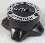 V-tec Wheels Gloss Black Custom Center Caps # C394-5 / LG1008-26 New. Price: $79.95.