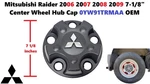 Mitsubishi Raider 2006 2007 2008 2009 7-1/8" Center Wheel Hub Cap 0YW91TRMAA New. Price: $20.00.