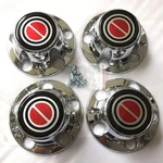 1980-1996 F150 Bronco Van Chrome Wheel Hub Center Caps Red 7 1/8 Inches, New. Price: $89.50.