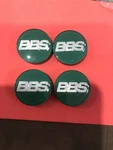 Bbs Wheel Center Caps 56MM Emblem Green Silver Logo 56.24.2012 Set New. Price: $115.00.