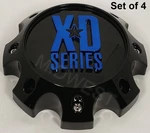 New 1079L170SGB-H42BC Gloss Black Blue Lug Wheel Rim Center Caps XD820. Price: $100.00.