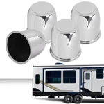 Fit For 3.18" Rims Center Bore Trailer 4 Silver Push Through Caps New. Price: $25.33.