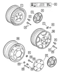 Genuine Mopar Front Axle Hub Cap 5104582AA New. Price: $17.84.