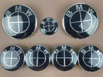 Pcs Bmw Black 56/68MM Wheel Center Caps Hood Trunk Emblems Badge M3 M5 New. Price: $89.89.