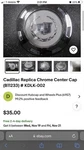 Chrome Cadillac Center Caps New. Price: $35.00.