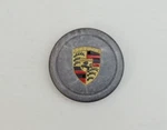 Genuine Used Porsche Fuchs Wheel Cap Black With Colored Crest 70MM 91136103229. Price: $70.00.