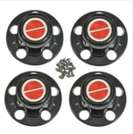 4PCS 1980-1996 Ford F150 Bronco Van Matte Black Wheel Hub Center Caps Red New. Price: $44.90.