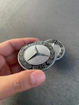 (one) Mercedes Benz Black & Silver Flat Front Hood Emblem Amg Badge 000 817 Remanufactured. Price: $38.34.