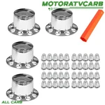 Rear Wheel Axle Covers Semi Truck Chrome Hubcaps Kits 33MM Lug Nuts New. Price: $86.95.