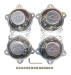 4- Aluminum Gm Chevy Bow Tie Logo 5 Dog Ear 2-1/4" Spacing Wheel Rim Center Caps Used. Price: $199.95.