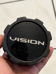 Vision Wheels Custom Center Cap Snap In Black Matte # C354SB-V-ECL Used. Price: $17.99.