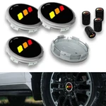 4 Pcs Black Wheel Caps 3-5/16 Inch Tri-color Hub Rim Center... New. Price: $52.08.