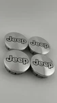 Jeep Set Of 4 Brushed Silver/black 55MM/2.16IN Wheel Center Caps Remanufactured. Price: $26.60.