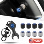 4PCS Hex Ford Car Tire Wheel Air Stem Dust Valve Caps Cover + Wrench Keychain New. Price: $9.99.