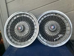 Buick 15" Wire Spoke Hubcaps Wheel Cover Lesabre Wildcat 552267 Used. Price: $75.00.