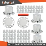 Labwork Semi Truck Hub Wheel Axle Center Caps W/ 33MM Lug Nut Covers New. Price: $109.23.