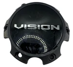 Vision Wheels Gloss Black Rim Hub Cover Center Cap C-722-2 C354SB-6V Used. Price: $34.94.