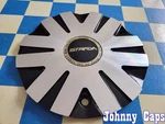 Strada Wheels # P6047-2495 Black/silver Metal Center Cap 39 (qty. 1) Used. Price: $59.23.