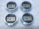 GC360 / MC567NA02 Custom Alloy Wheel Snap On New Chrome Center Cap Set #2F-12. Price: $65.00.
