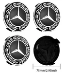 4PCS For Mercedes Benz Wheel Center Emblem Black And Chrome Hubcaps 75MM Us New. Price: $11.22.